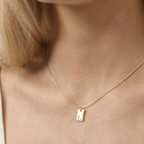 Tag Initial 18K Gold Plated Necklace (customise option)