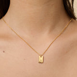 Tag Initial 18K Gold Plated Necklace (customise option)