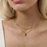 Tag Initial 18K Gold Plated Necklace (customise option)