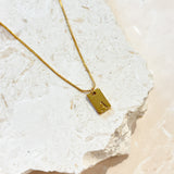 Tag Initial 18K Gold Plated Necklace (customise option)