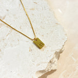 Tag Initial 18K Gold Plated Necklace (customise option)