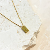 Tag Initial 18K Gold Plated Necklace (customise option)