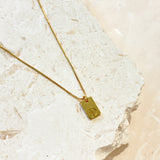Tag Initial 18K Gold Plated Necklace (customise option)