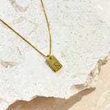 Tag Initial 18K Gold Plated Necklace (customise option)