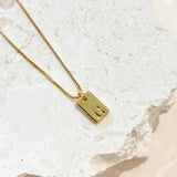 Tag Initial 18K Gold Plated Necklace (customise option)