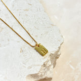 Tag Initial 18K Gold Plated Necklace (customise option)