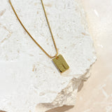 Tag Initial 18K Gold Plated Necklace (customise option)
