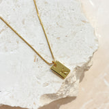 Tag Initial 18K Gold Plated Necklace (customise option)