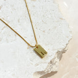 Tag Initial 18K Gold Plated Necklace (customise option)