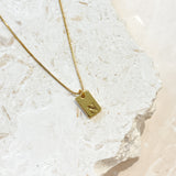 Tag Initial 18K Gold Plated Necklace (customise option)