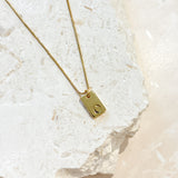 Tag Initial 18K Gold Plated Necklace (customise option)