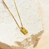 Tag Initial 18K Gold Plated Necklace (customise option)