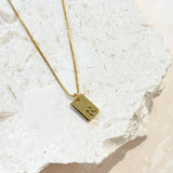 Tag Initial 18K Gold Plated Necklace (customise option)