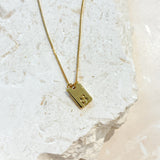 Tag Initial 18K Gold Plated Necklace (customise option)