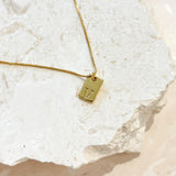 Tag Initial 18K Gold Plated Necklace (customise option)