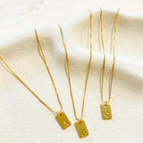 Tag Initial 18K Gold Plated Necklace (customise option)