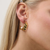 Crescent Pearl 18K Gold Plated Earrings