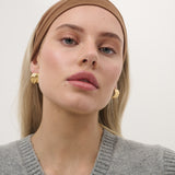 Vera Textured 18K Gold Plated Earrings
