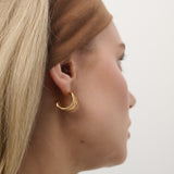 Vera Textured 18K Gold Plated Earrings