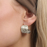 Vera Textured Sterling Silver Plated Earrings