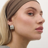 Vera Textured Sterling Silver Plated Earrings