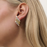 Angel Duotone Plated Statement Earrings