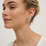 Angel Duotone Plated Statement Earrings