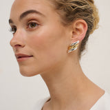 Angel Duotone Plated Statement Earrings