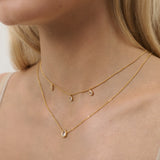 Diamanté Teardrop 18K Gold Plated Necklace