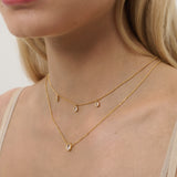 Diamanté Teardrop 18K Gold Plated Necklace