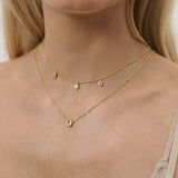 Diamanté Teardrop 18K Gold Plated Necklace