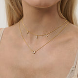 Diamanté Teardrop 18K Gold Plated Necklace
