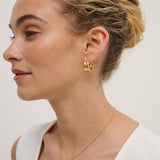 Double Hoop 18K Gold Plated Earrings