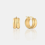 Double Hoop 18K Gold Plated Earrings