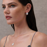 Double Hoop Sterling Silver Plated Earrings