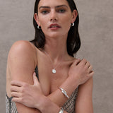 Coin Charm Sterling Silver Plated Necklace