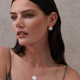 Coin Charm Sterling Silver Plated Necklace