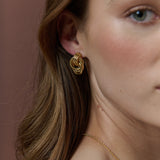 Knotted 18K Gold Plated Earrings