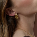 Knotted 18K Gold Plated Earrings
