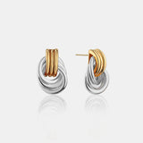 Knotted Duotone Plated Earrings