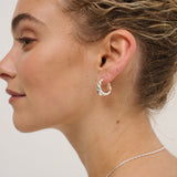 Camile Twist Sterling Silver Plated Earrings