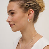 Camile Twist Sterling Silver Plated Earrings