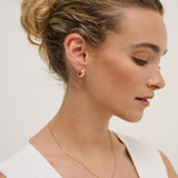 Crush Quilted 18K Gold Plated Earrings in Small