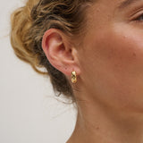 Crush Quilted 18K Gold Plated Earrings in Small