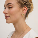 Crush Quilted 18K Gold Plated Earrings in Small
