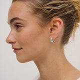 Crush Quilted Sterling Silver Plated Earrings in Medium