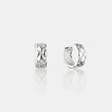 Crush Quilted Sterling Silver Plated Earrings in Medium