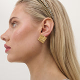 Alannah Square 18K Gold Plated Earrings