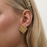 Alannah Square 18K Gold Plated Earrings