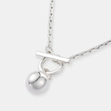 Luna Toggle Sterling Silver Plated Necklace